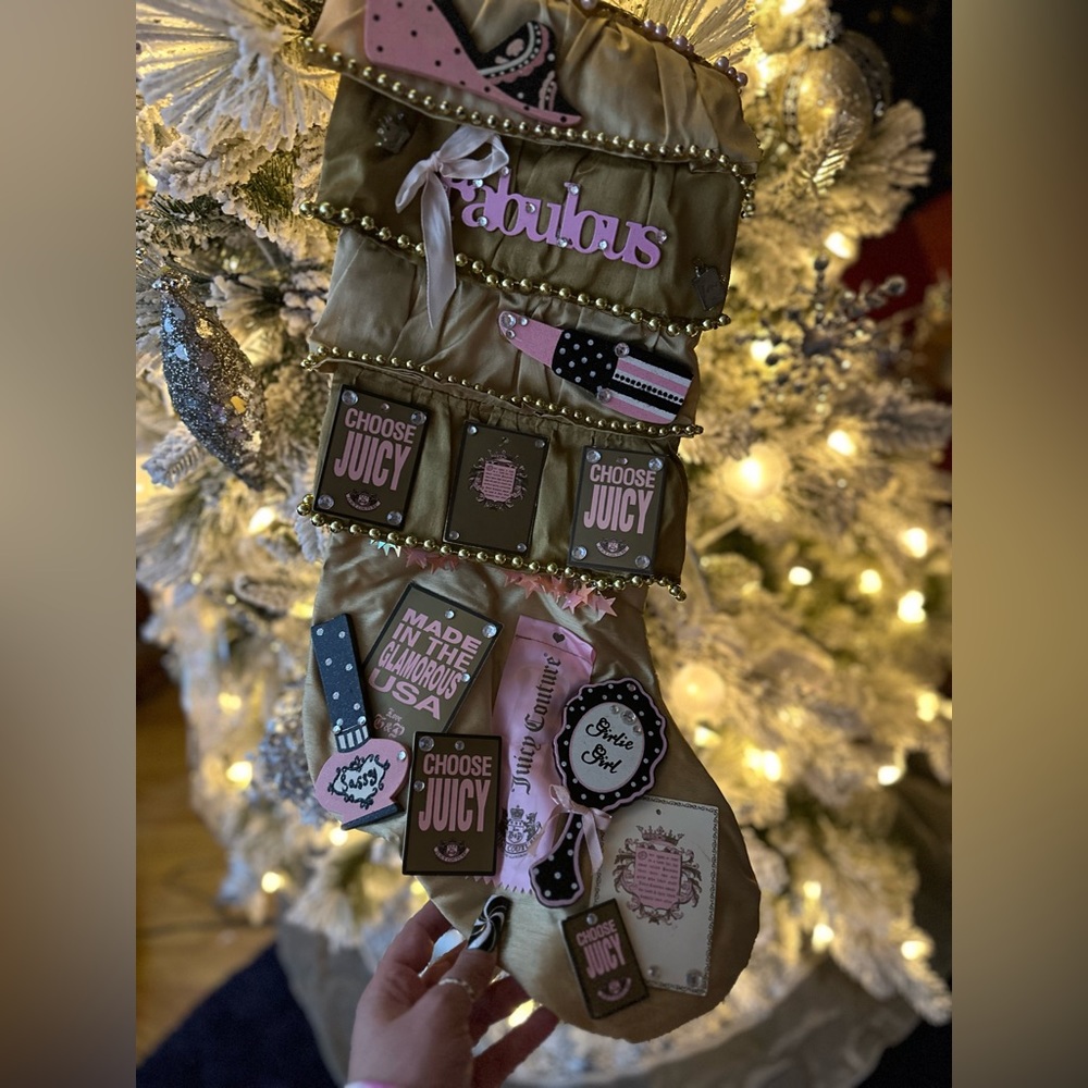 HANDE MADE Y2K Large Juicy Couture Stocking Creation.